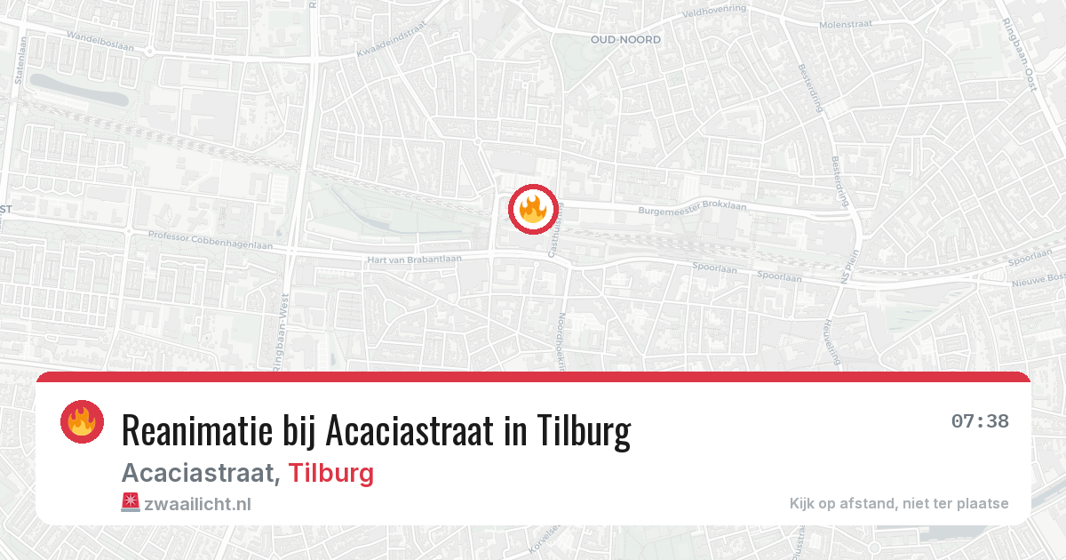 Reanimatie bij Acaciastraat in Tilburg — 10 mrt 2026