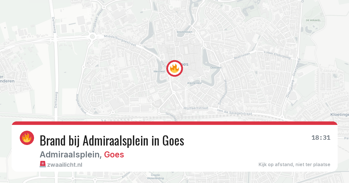 Brand bij Admiraalsplein in Goes — 30 mei 2026