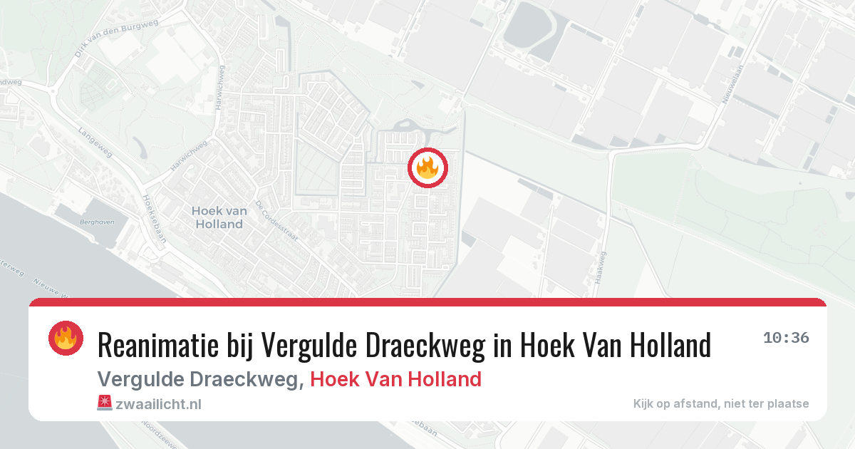 Reanimatie bij Vergulde Draeckweg in Hoek Van Holland — 29 apr 2026