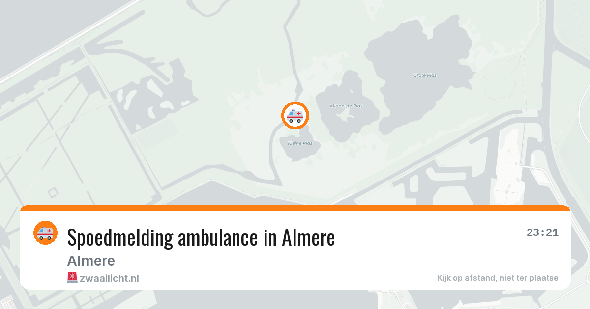 Spoedmelding ambulance in Almere — 11 aug 2026