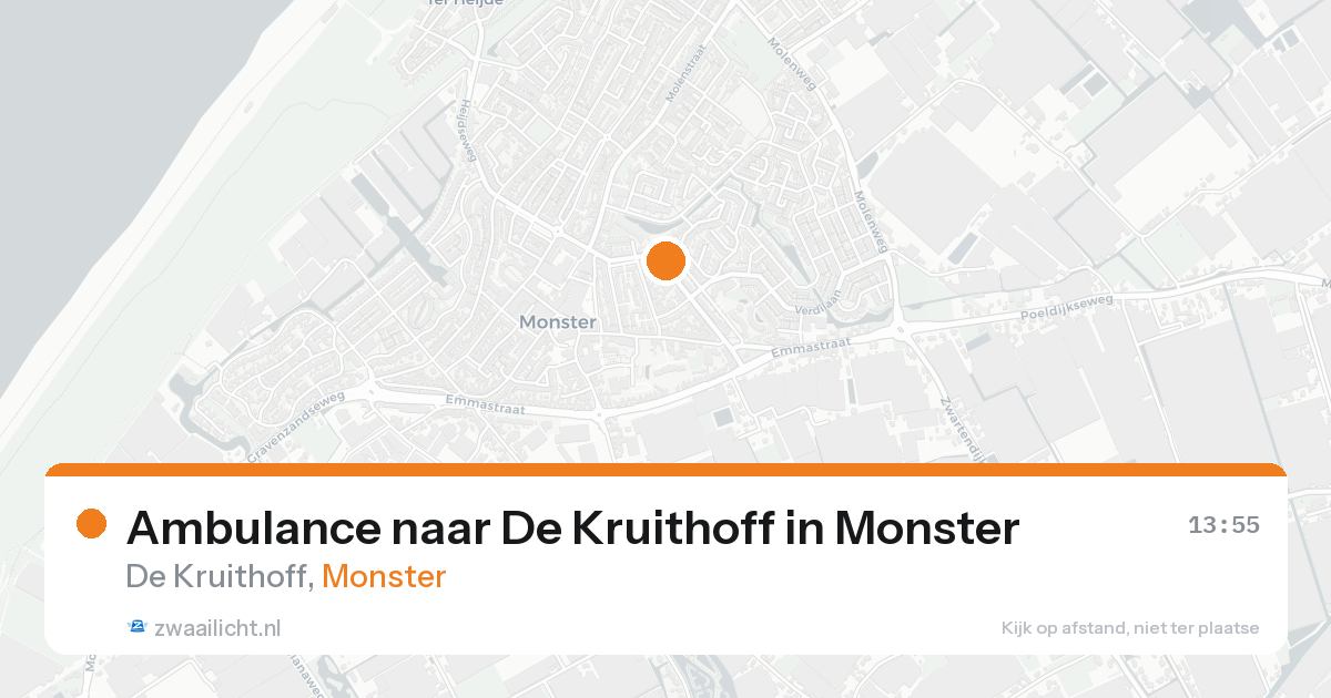 Ambulance naar De Kruithoff in Monster — 23 aug 2026