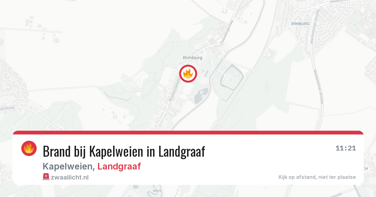 Brand bij Kapelweien in Landgraaf — 4 jul 2026