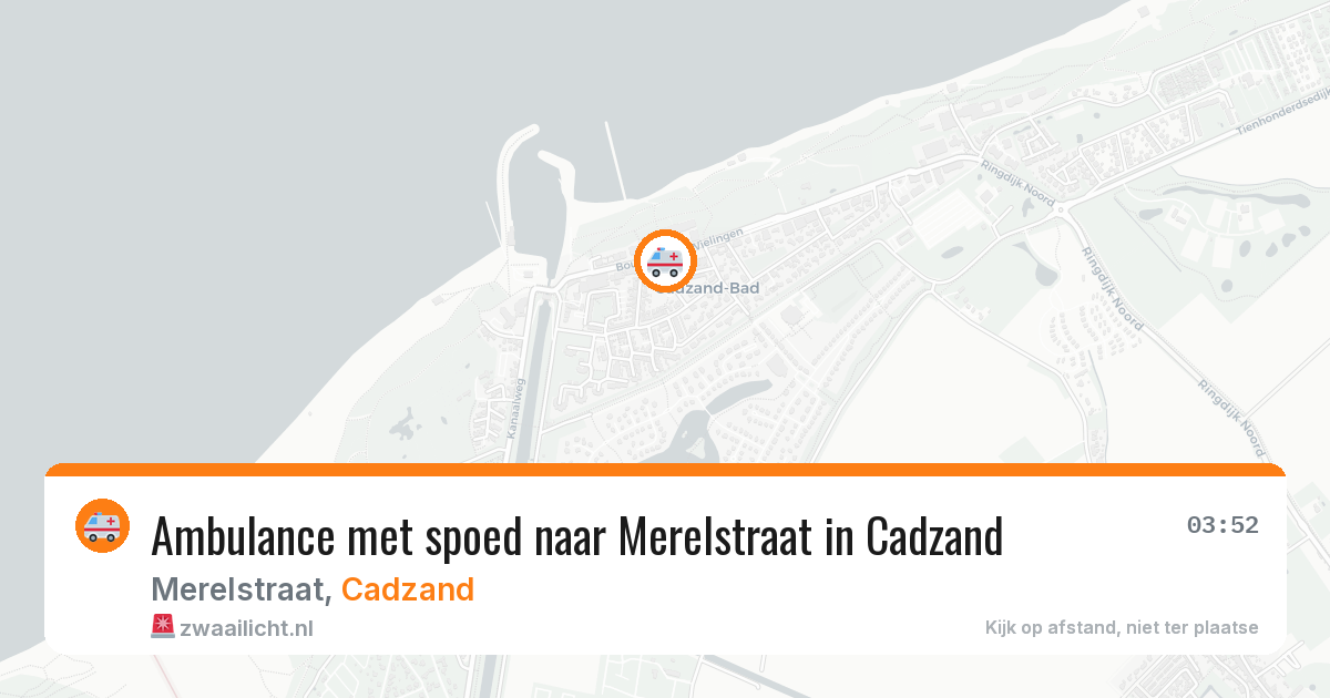 Ambulance met spoed naar Merelstraat in Cadzand — 6 apr 2026