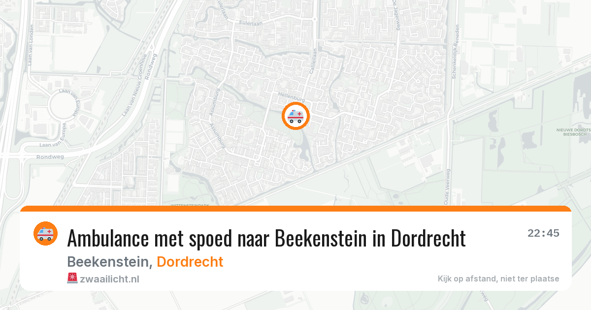 Ambulance met spoed naar Beekenstein in Dordrecht — 3 apr 2026