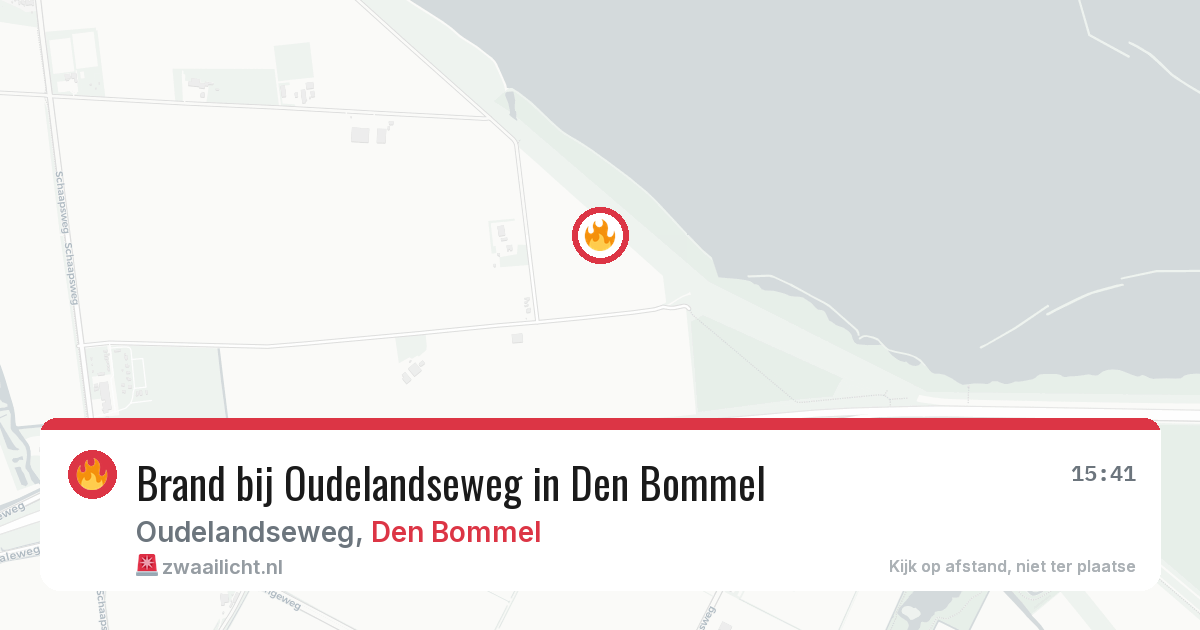 Brand bij Oudelandseweg in Den Bommel — 14 feb 2026