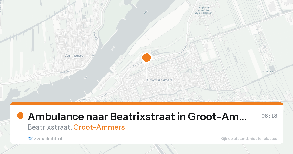 Ambulance naar Beatrixstraat in Groot-Ammers — 23 aug 2026