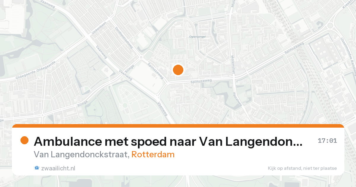 Ambulance met spoed naar Van Langendonckstraat in Rotterdam — 16 aug 2026