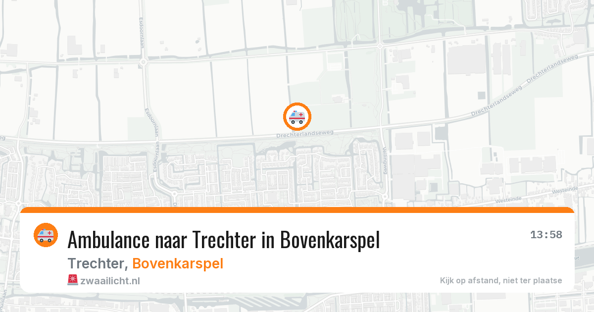 Ambulance naar Trechter in Bovenkarspel — 13 aug 2026