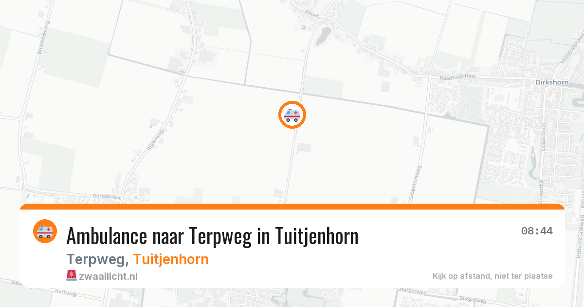 Ambulance naar Terpweg in Tuitjenhorn — 7 mei 2026