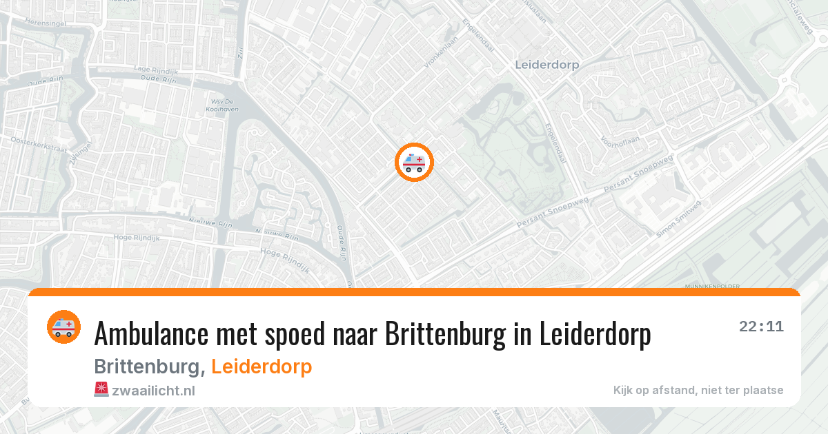 Ambulance met spoed naar Brittenburg in Leiderdorp — 13 mei 2026
