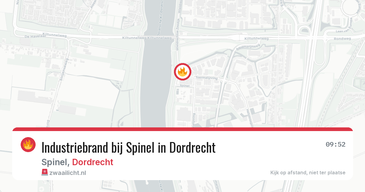 Industriebrand bij Spinel in Dordrecht — 7 mei 2026