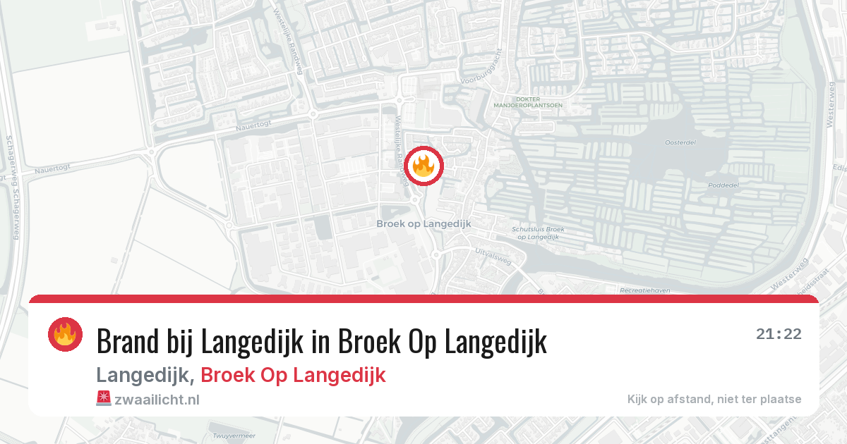 Brand bij Langedijk in Broek Op Langedijk — 8 aug 2026