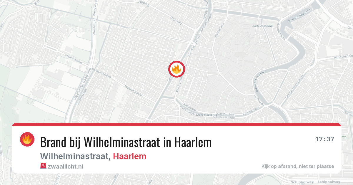 Brand bij Wilhelminastraat in Haarlem — 12 jun 2026