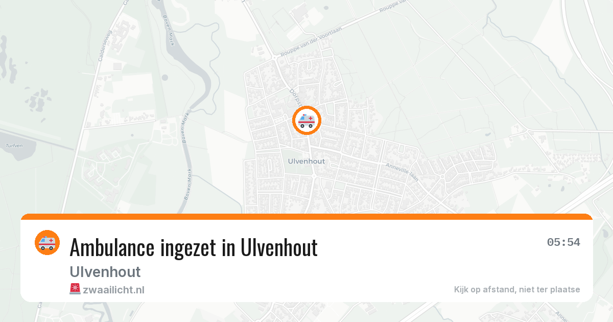 Ambulance ingezet in Ulvenhout — 14 jul 2026