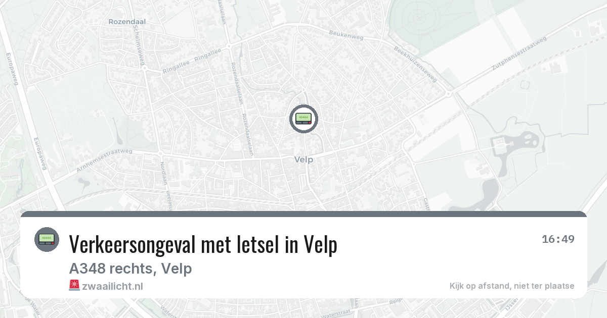 Verkeersongeval met letsel in Velp — 29 mei 2026