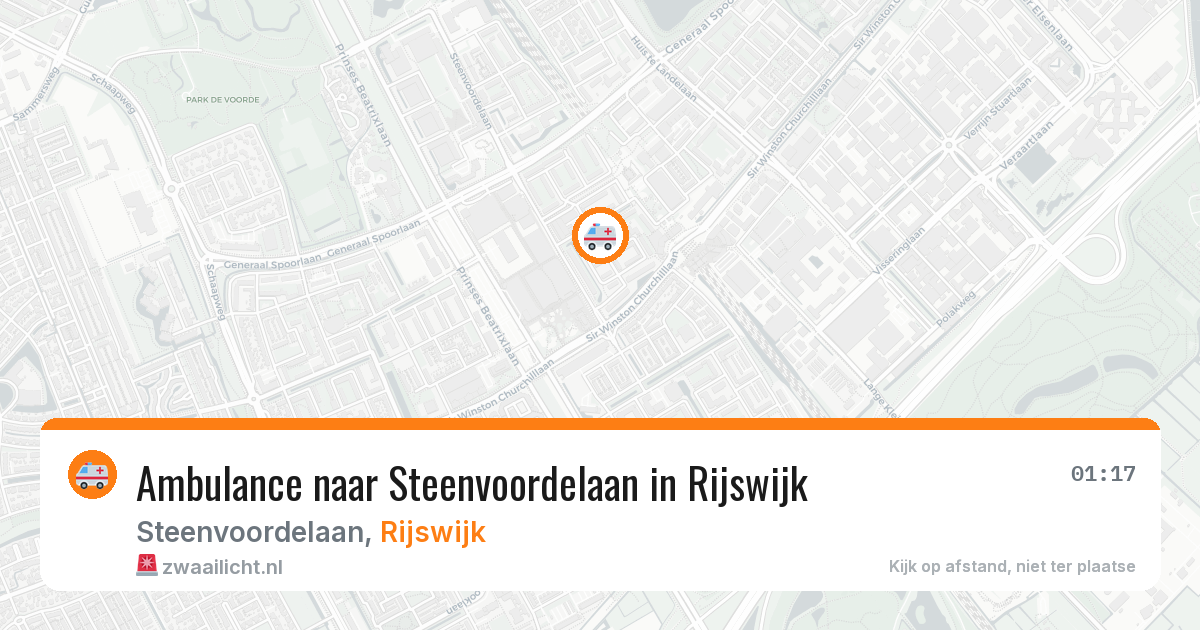 Ambulance naar Steenvoordelaan in Rijswijk — 9 jul 2026
