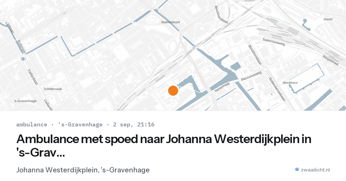 Ambulance met spoed naar Johanna Westerdijkplein in 's-Gravenhage — 2 sep 2026