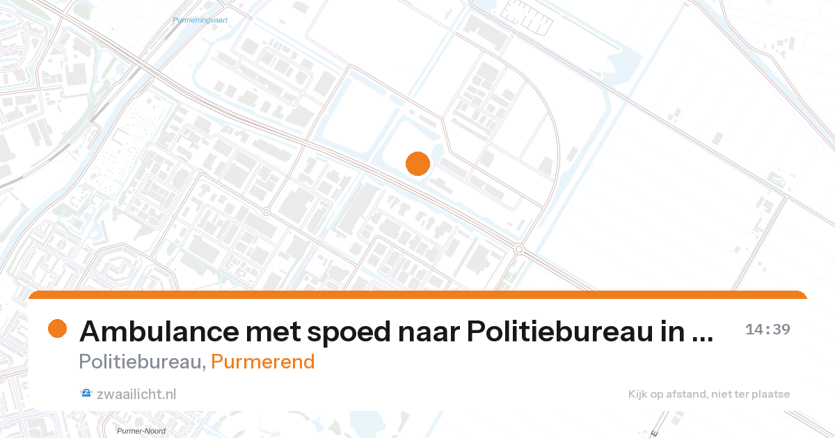 Ambulance met spoed naar Politiebureau in Purmerend — 15 jun 2026