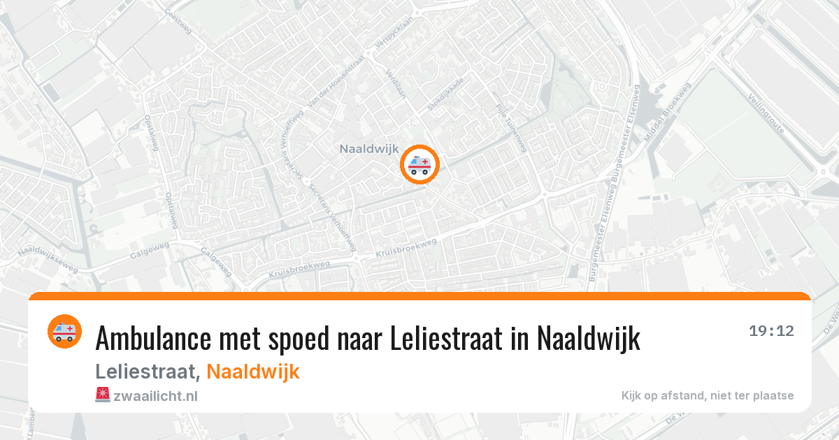 Ambulance met spoed naar Leliestraat in Naaldwijk — 25 jun 2026