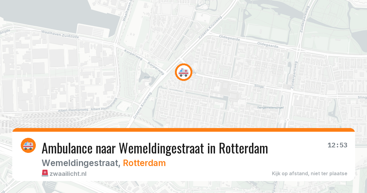 Ambulance naar Wemeldingestraat in Rotterdam — 16 mrt 2026