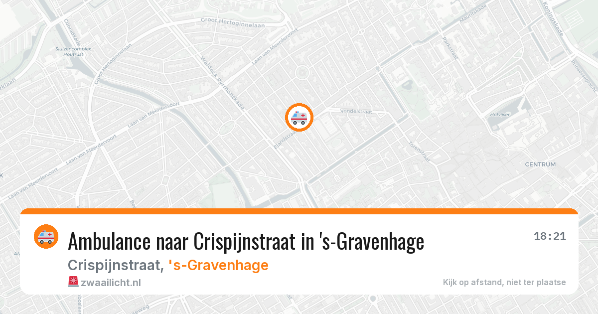 Ambulance naar Crispijnstraat in 's-Gravenhage — 14 aug 2026