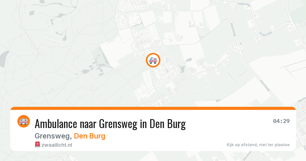 Ambulance naar Grensweg in Den Burg — 15 jun 2026