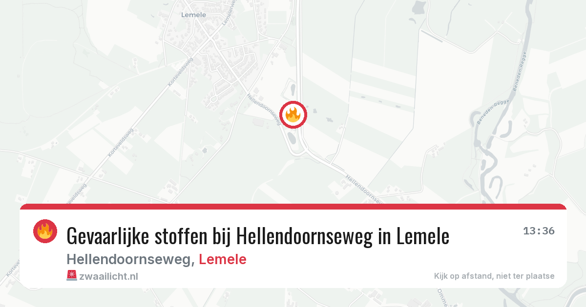 Gevaarlijke stoffen bij Hellendoornseweg in Lemele — 6 mei 2026