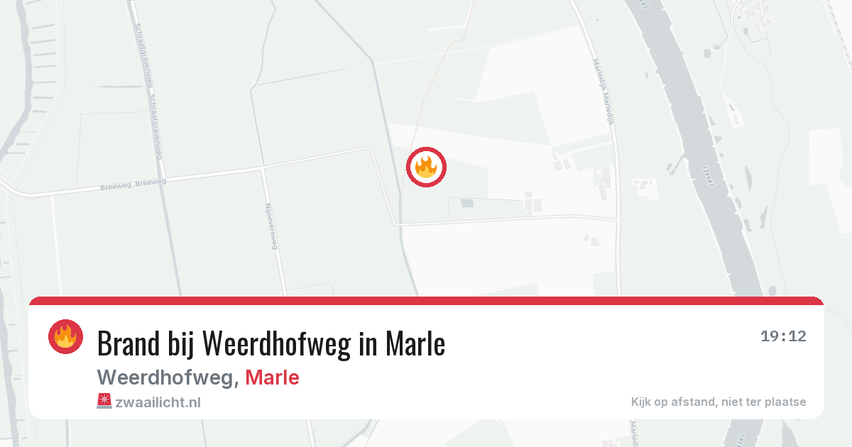 Brand bij Weerdhofweg in Marle — 9 jun 2026