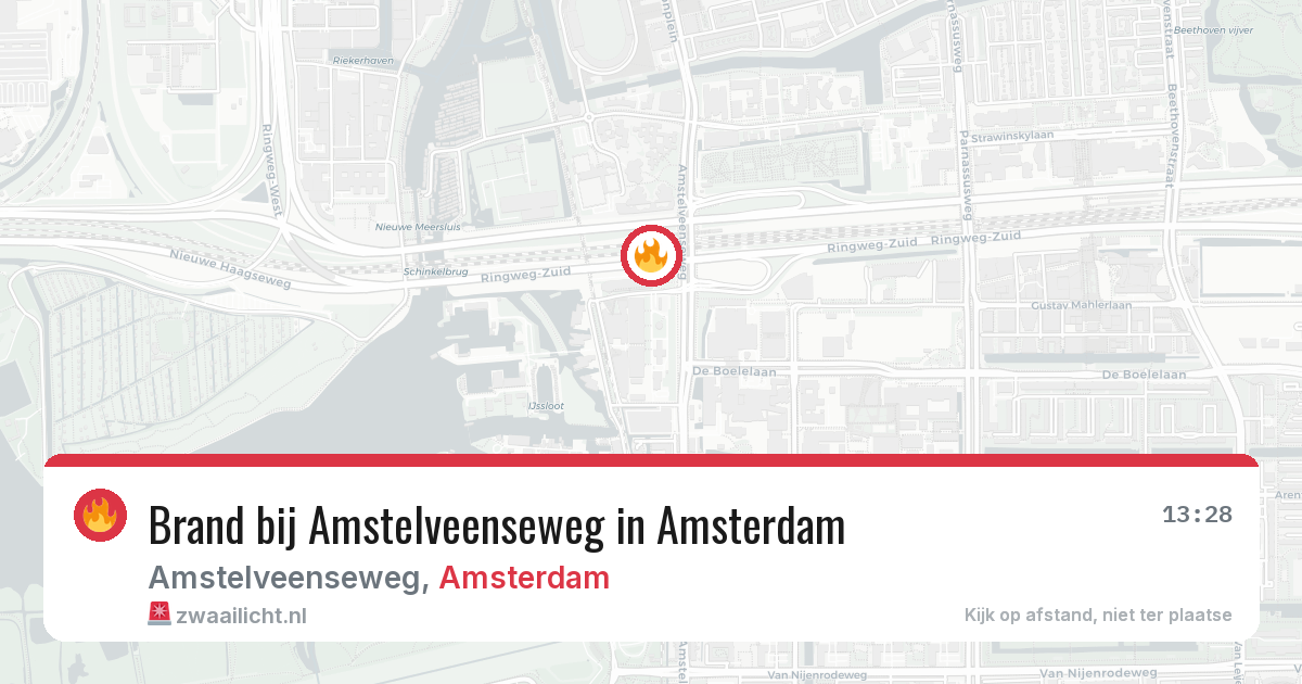 Brand bij Amstelveenseweg in Amsterdam — 11 jul 2026