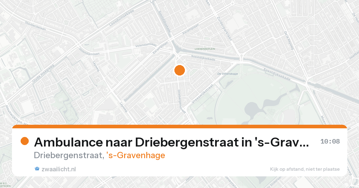 Ambulance naar Driebergenstraat in 's-Gravenhage — 24 aug 2026