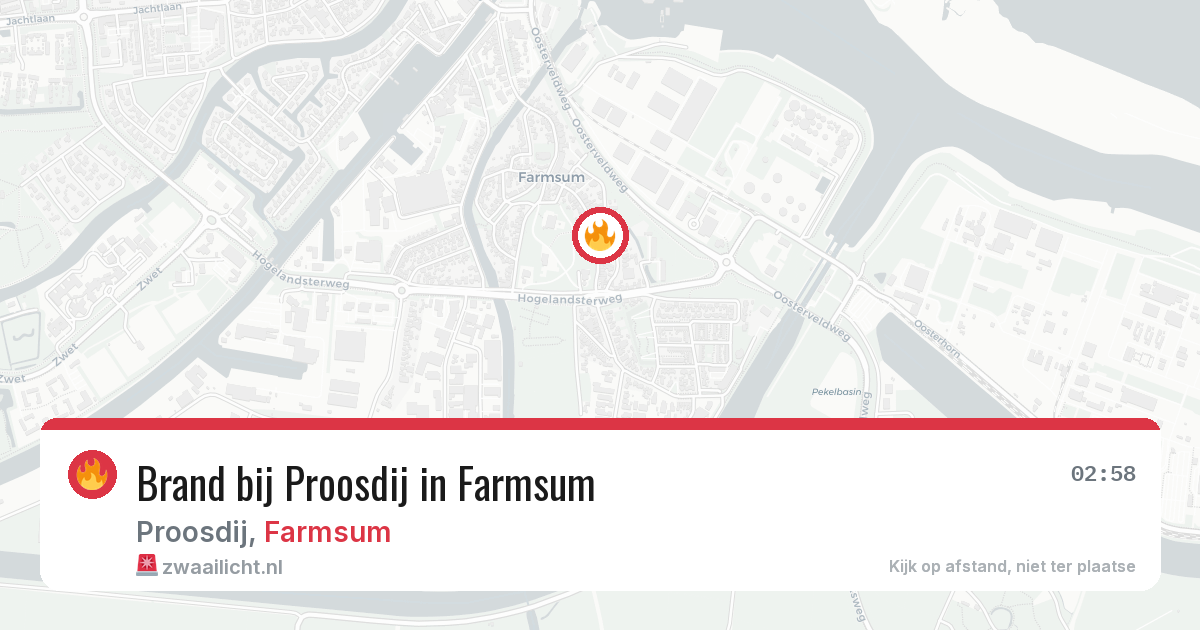 Brand bij Proosdij in Farmsum — 20 jun 2026