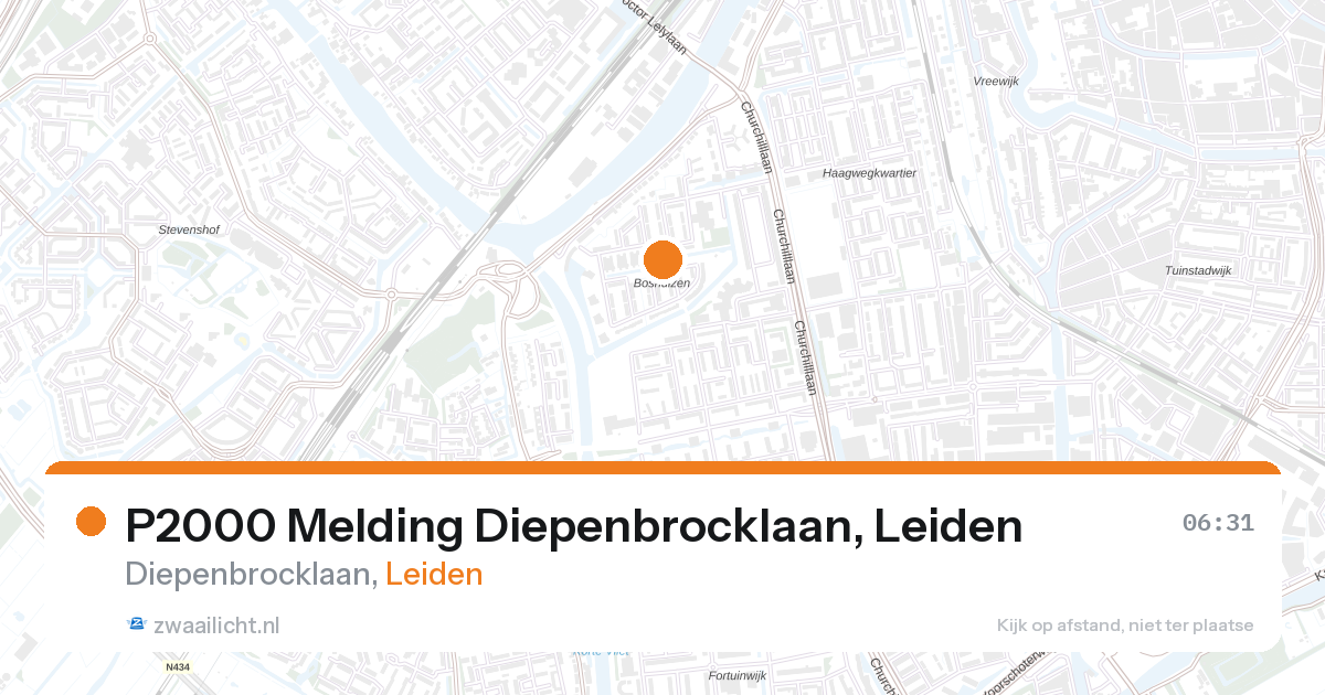 P2000 Melding Diepenbrocklaan, Leiden — 7 feb 2026