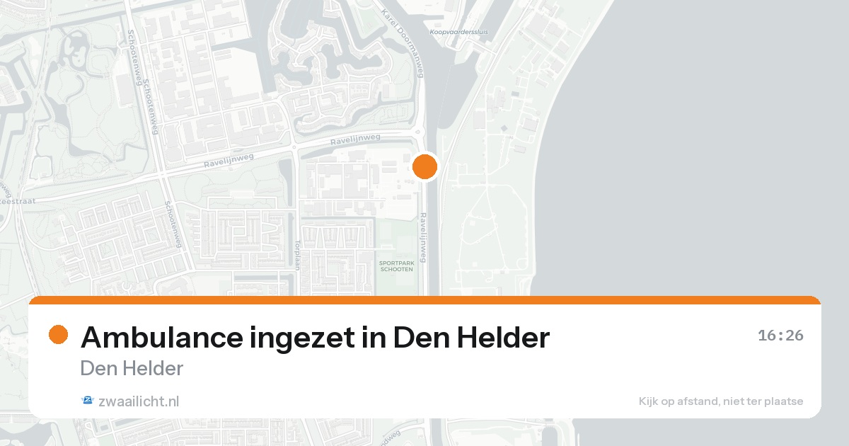 Ambulance ingezet in Den Helder — 20 aug 2026