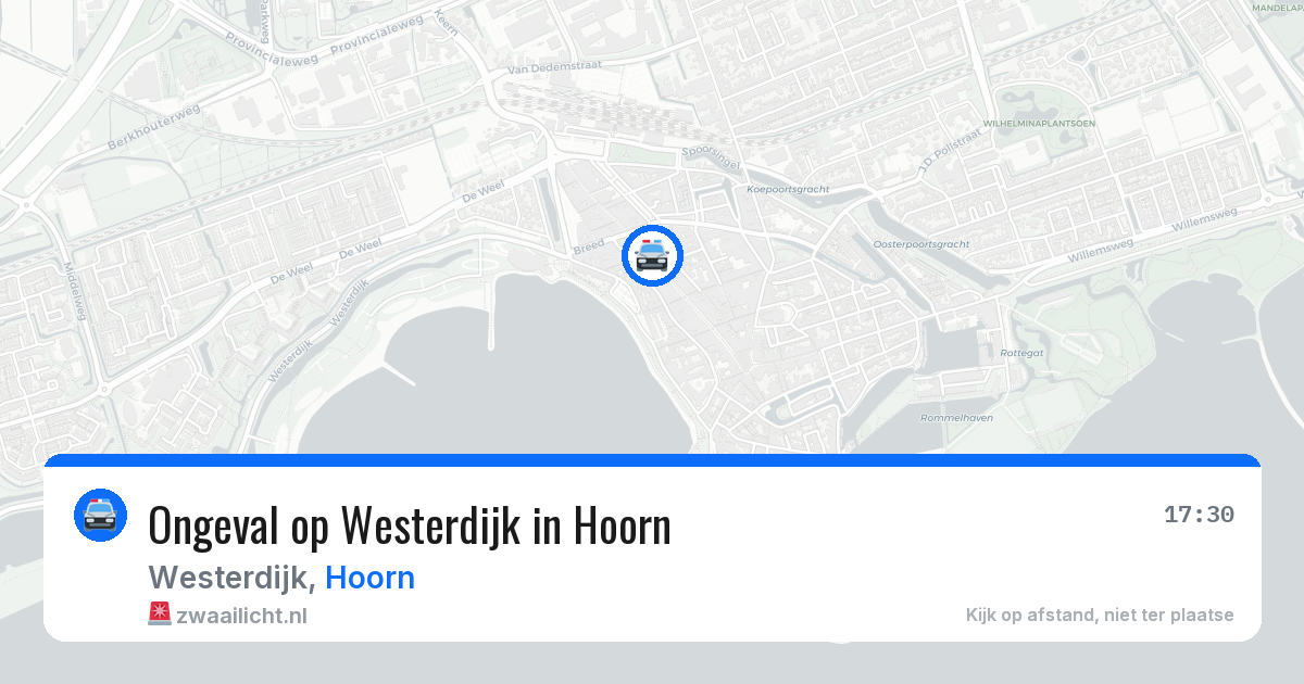 Ongeval op Westerdijk in Hoorn — 26 mei 2026