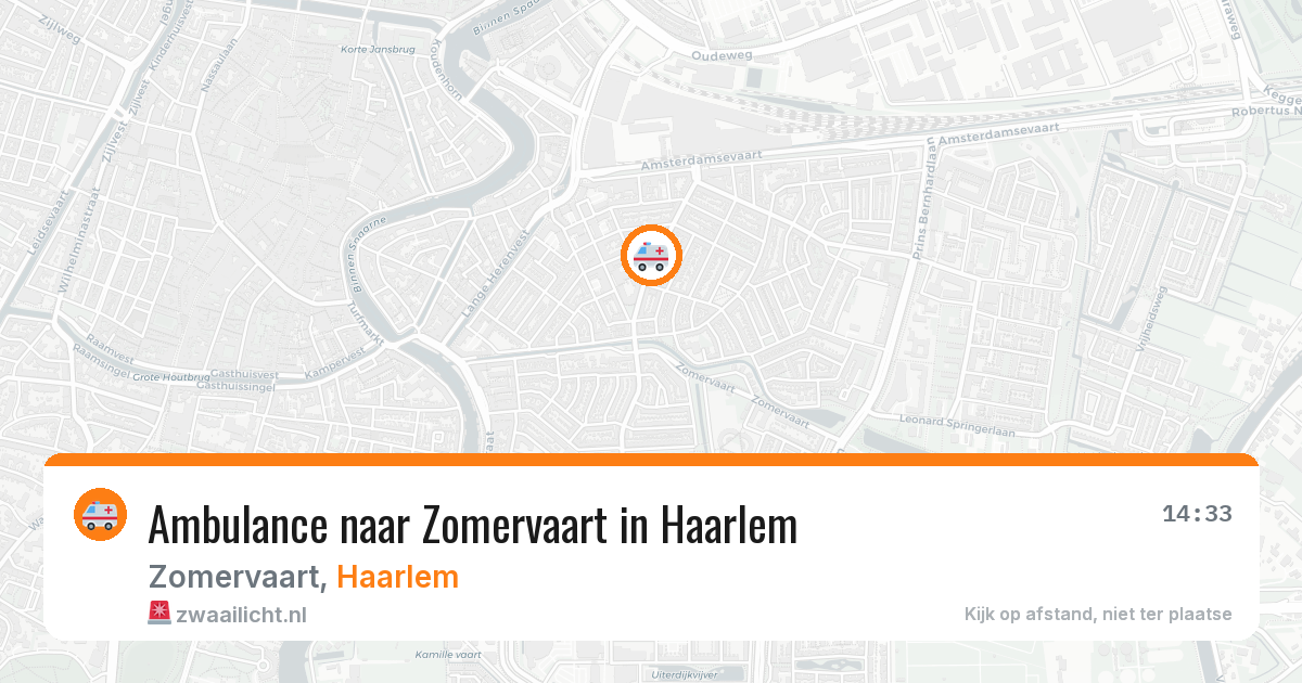 Ambulance naar Zomervaart in Haarlem — 8 aug 2026