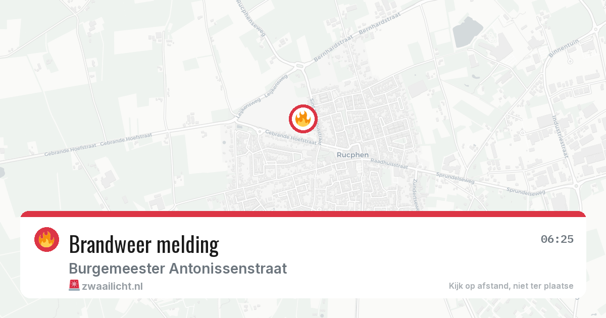 Brandweer melding — 29 jun 2026