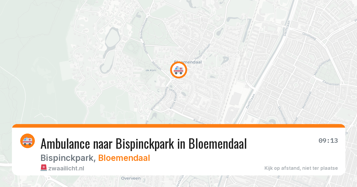 Ambulance naar Bispinckpark in Bloemendaal — 27 apr 2026