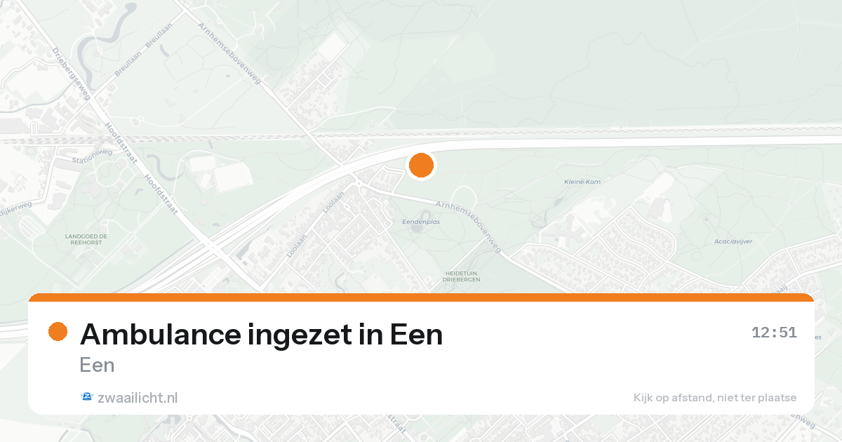 Ambulance ingezet in Een — 7 feb 2026 | 🚨 Zwaailicht.nl