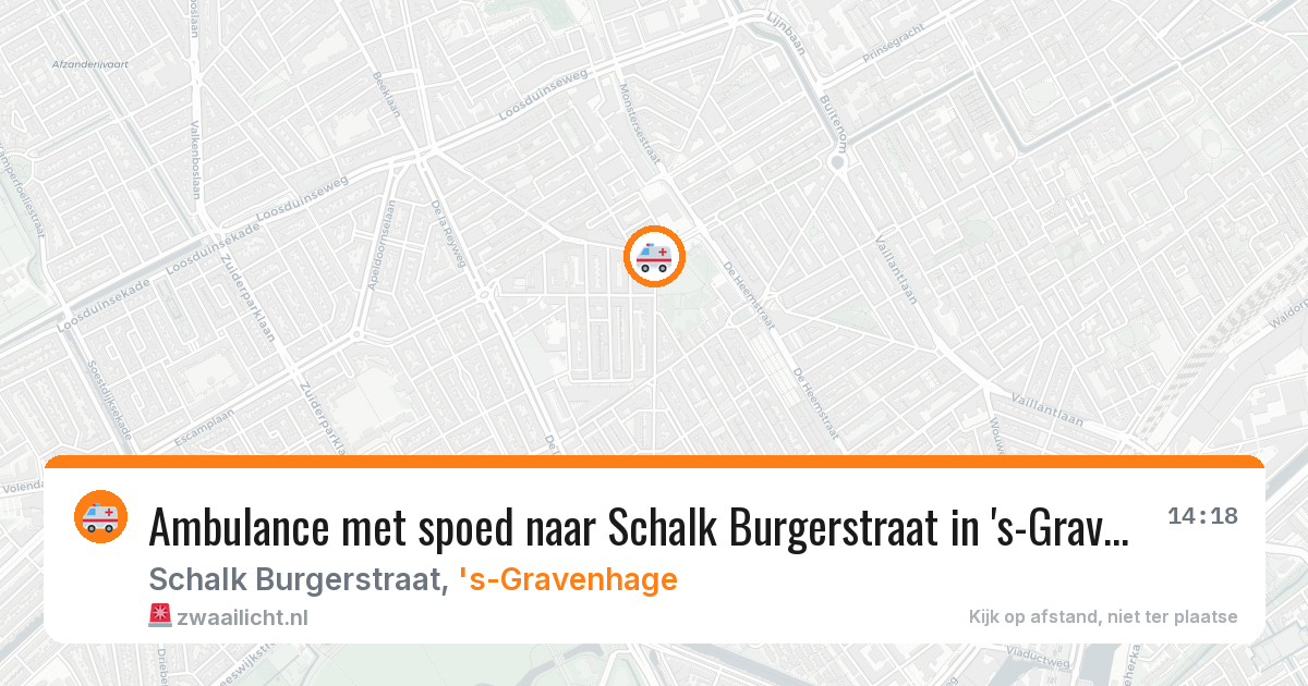 Ambulance met spoed naar Schalk Burgerstraat in 's-Gravenhage — 26 jun 2026