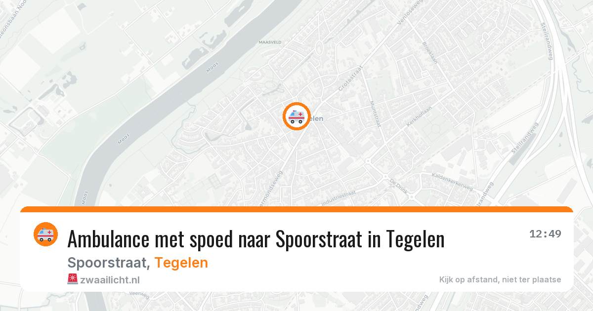 Ambulance met spoed naar Spoorstraat in Tegelen — 8 jun 2026