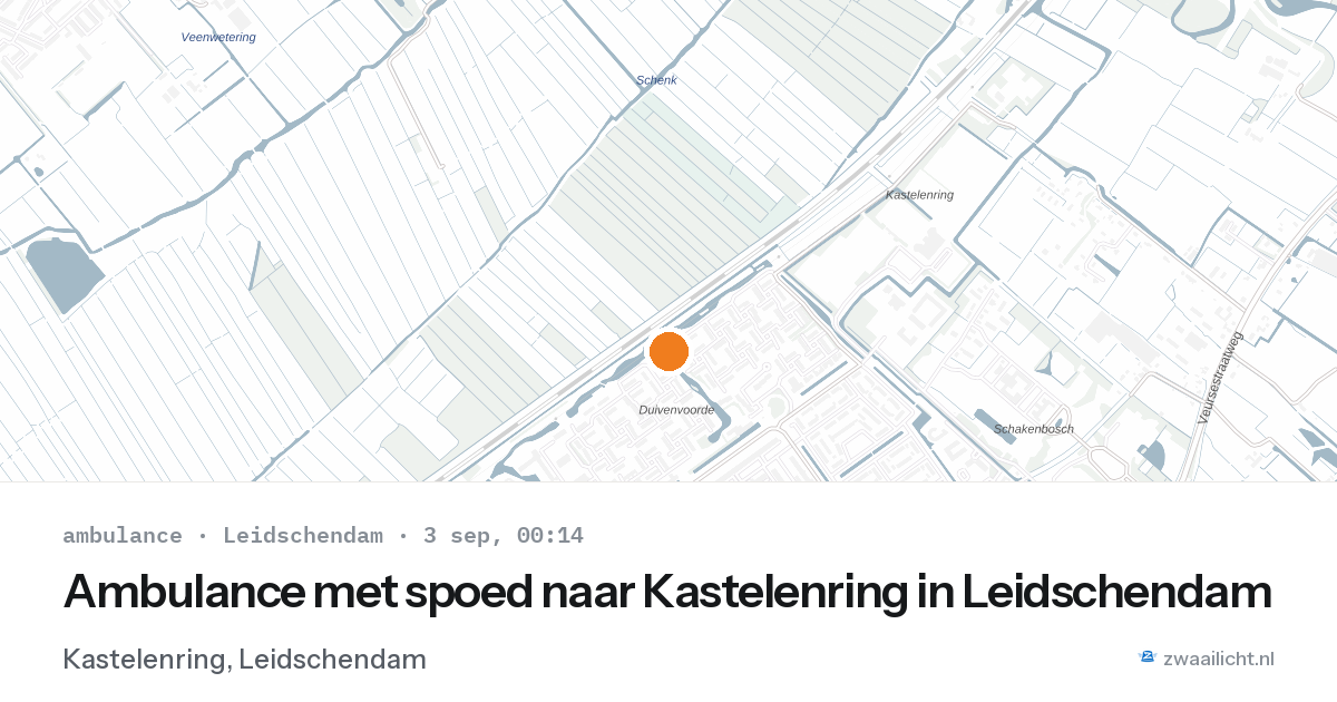 Ambulance met spoed naar Kastelenring in Leidschendam — 2 sep 2026