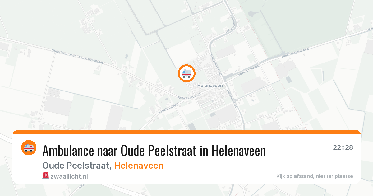 Ambulance naar Oude Peelstraat in Helenaveen — 26 jun 2026
