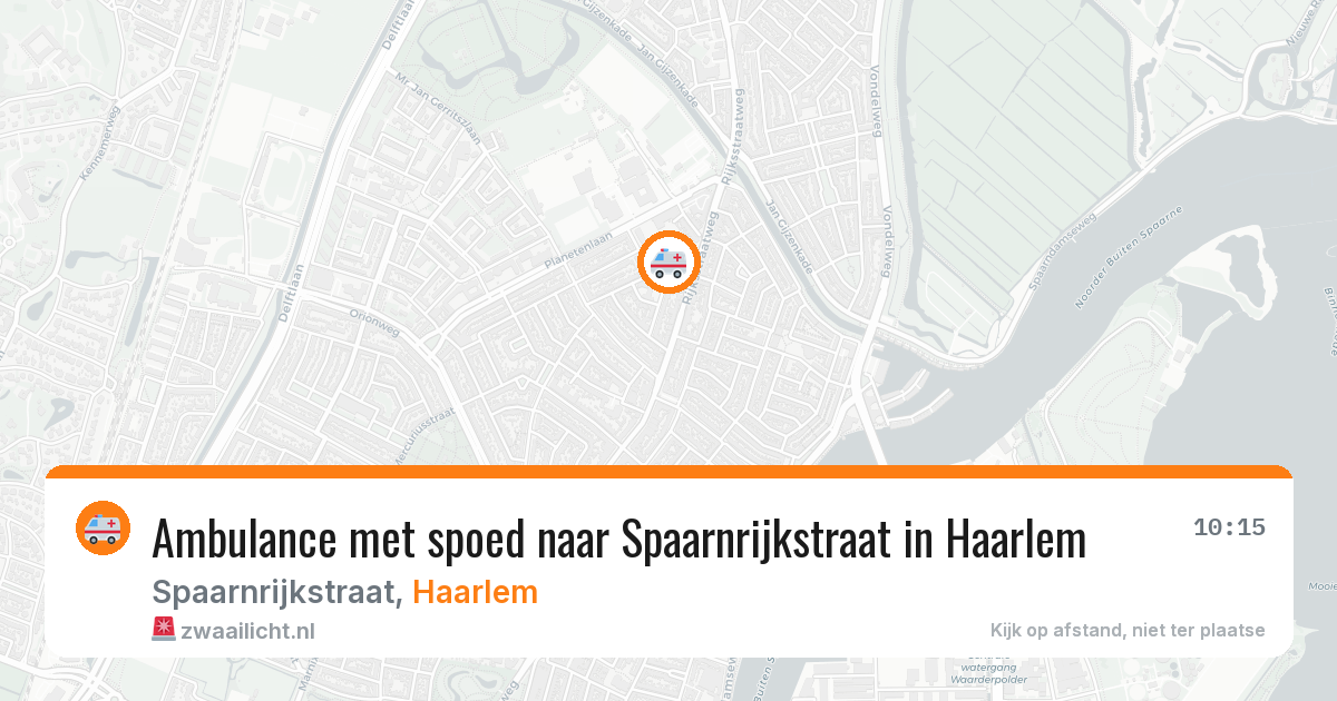 Ambulance met spoed naar Spaarnrijkstraat in Haarlem — 28 jun 2026