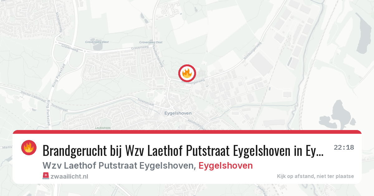 Brandgerucht bij Wzv Laethof Putstraat Eygelshoven in Eygelshoven — 30 jun 2026