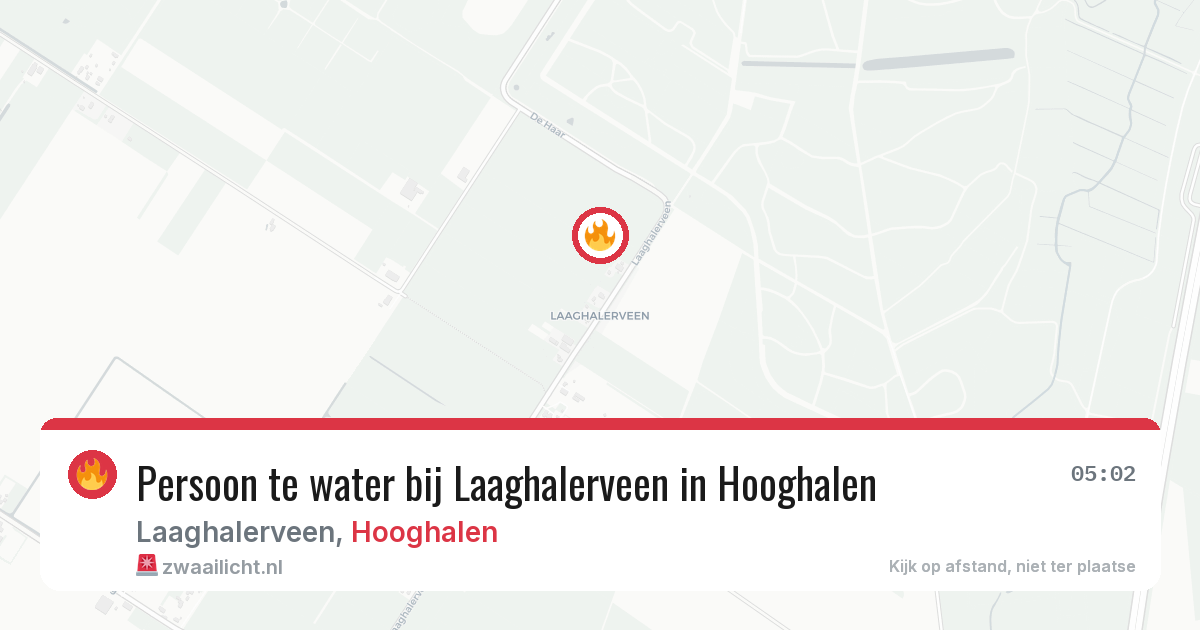Persoon te water bij Laaghalerveen in Hooghalen — 28 jun 2026