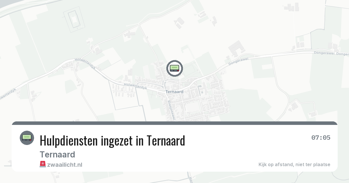 Hulpdiensten ingezet in Ternaard — 27 apr 2026 | 🚨 Zwaailicht.nl