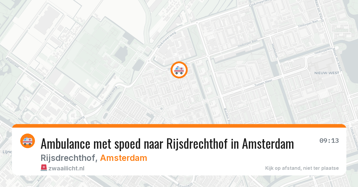 Ambulance met spoed naar Rijsdrechthof in Amsterdam — 4 mei 2026