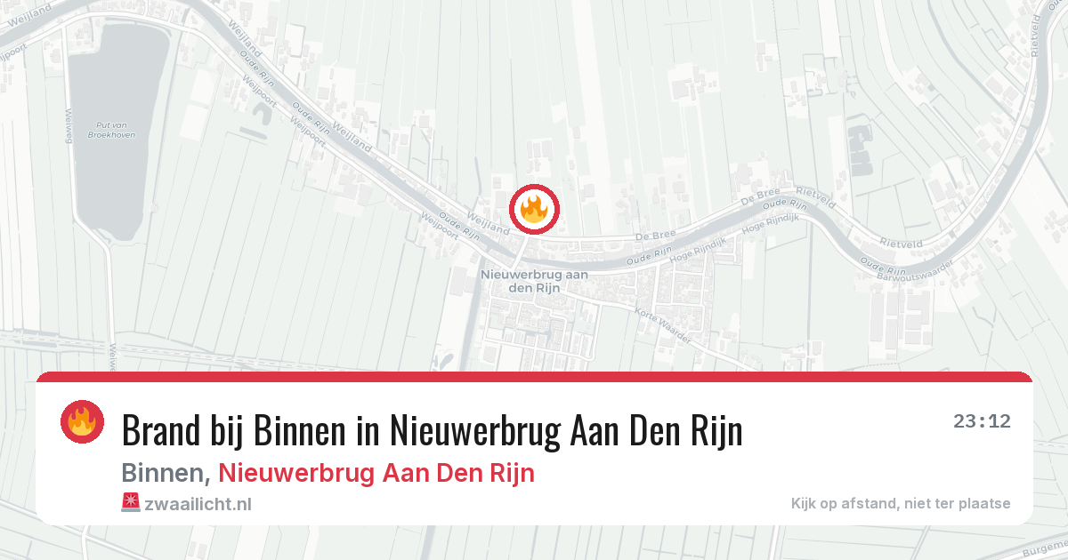 Brand bij Binnen in Nieuwerbrug Aan Den Rijn — 27 jun 2026