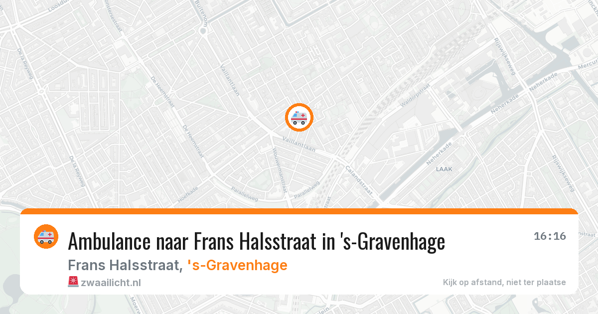 Ambulance naar Frans Halsstraat in 's-Gravenhage — 12 aug 2026