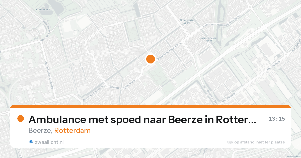 Ambulance met spoed naar Beerze in Rotterdam — 25 aug 2026